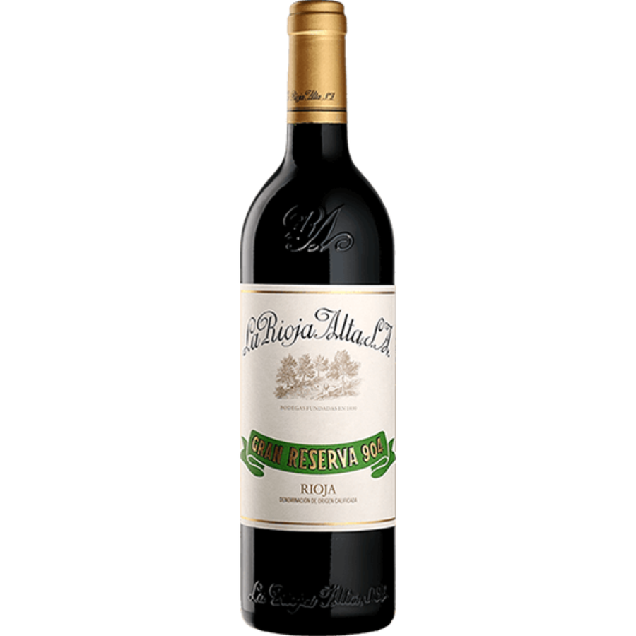 Bottle of La Rioja Alta Gran Reserva 904 2016 (3L), a Tempranillo red wine from Rioja, Spain.