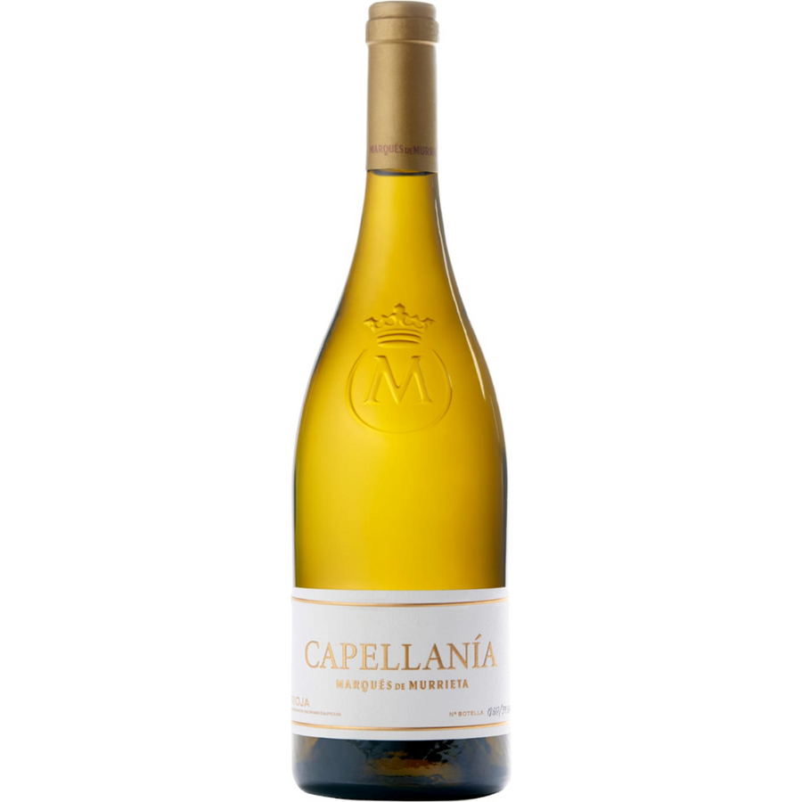 Bottle of Marques de Murrieta Capellania Reserva 2018, a Viura white wine from Rioja, Spain.