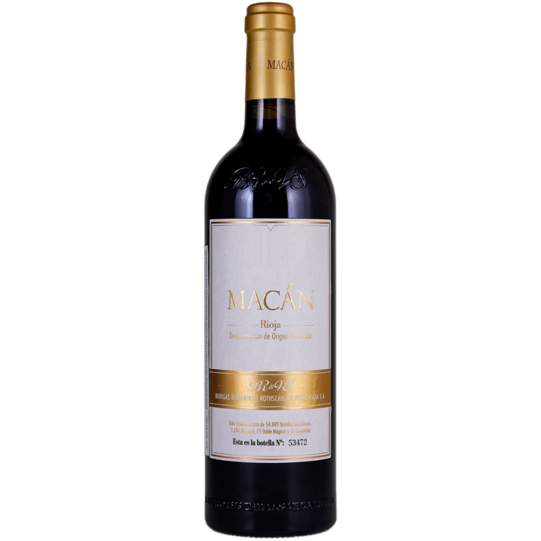 Bottle of Macan Tempranillo, Rioja, Spain.