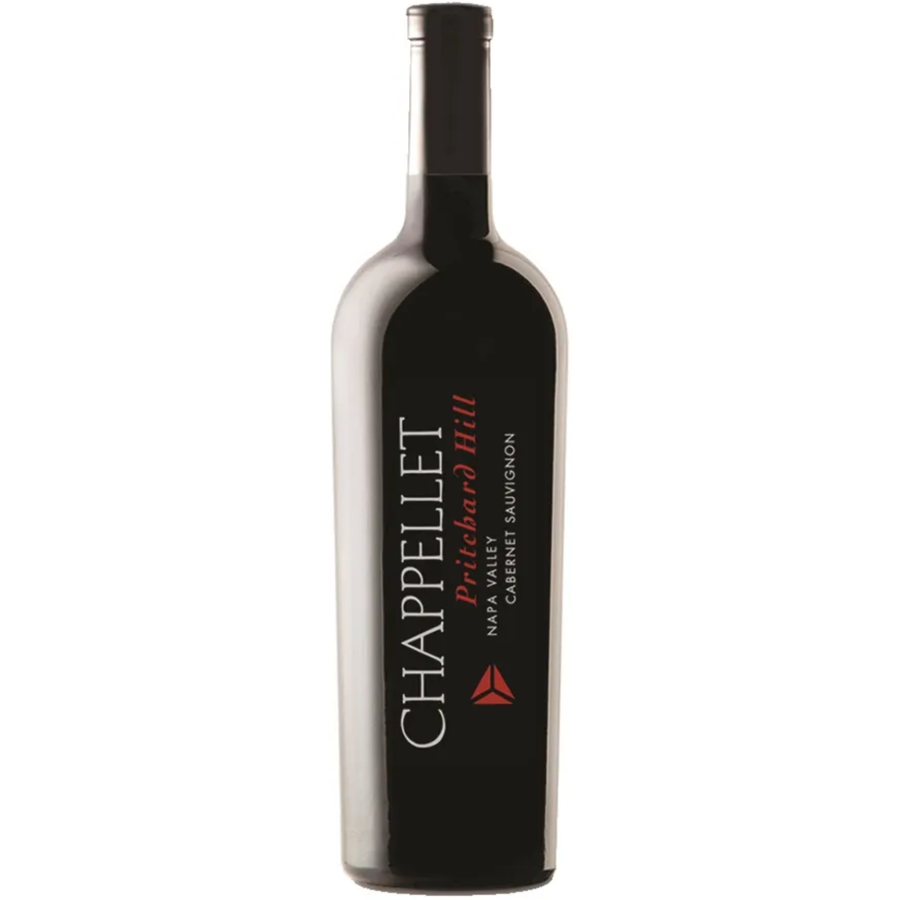 Bottle of Chappellet Pritchard Hill Cabernet 2022, a Cabernet Sauvignon red wine from Napa Valley, United States.