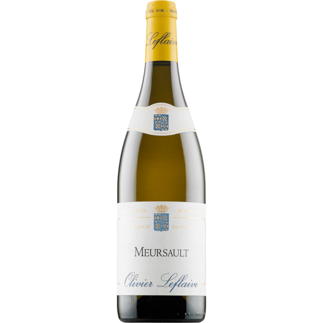 Bottle of Olivier Leflaive Meursault, Burgundy, France.