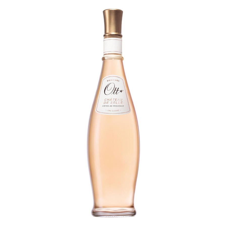 Bottle of Domaines Ott Chateau de Selle rose, Cotes de Provence, France.
