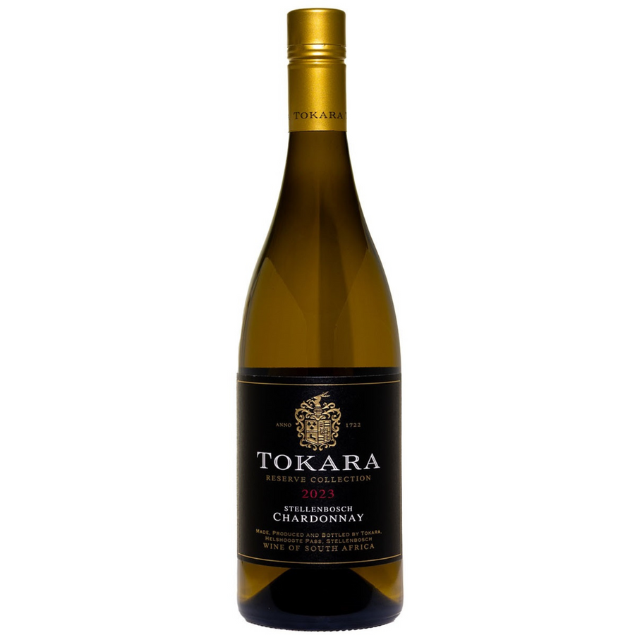 Bottle of Tokara Reserve Collection Chardonnay 2023, a Chardonnay white wine from Stellenbosch, South Africa.
