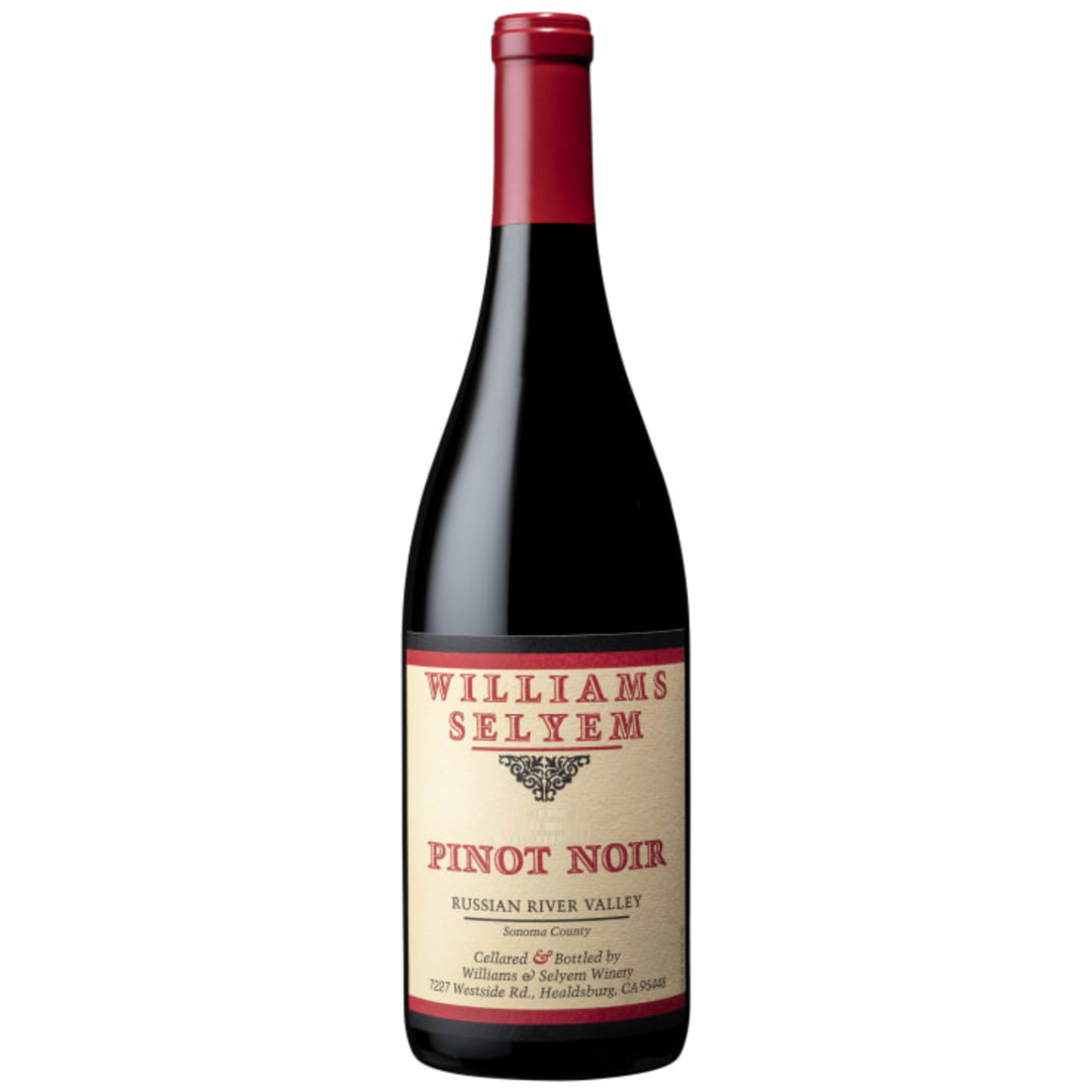 Bottle of Williams Selyem Pinot Noir, Russian River Valley, California.