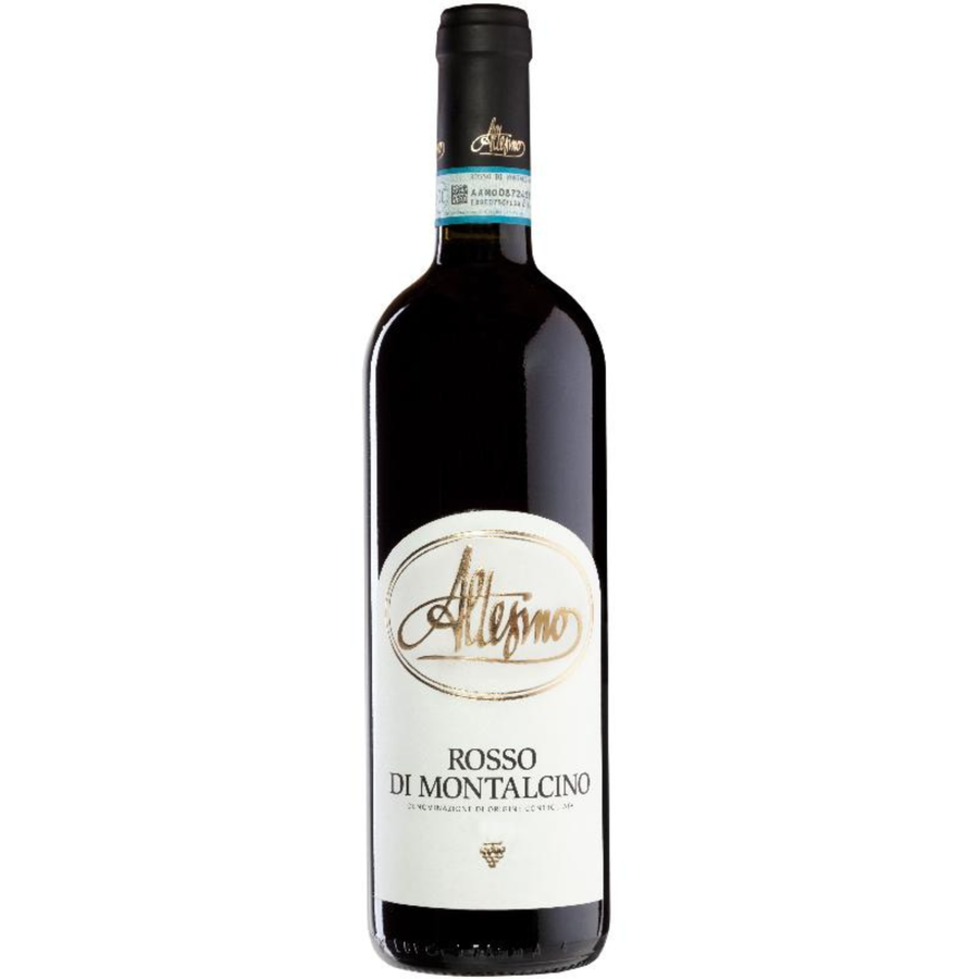Bottle of Altesino Rosso di Montalcino 2024, a Sangiovese red wine from Tuscany, Italy.