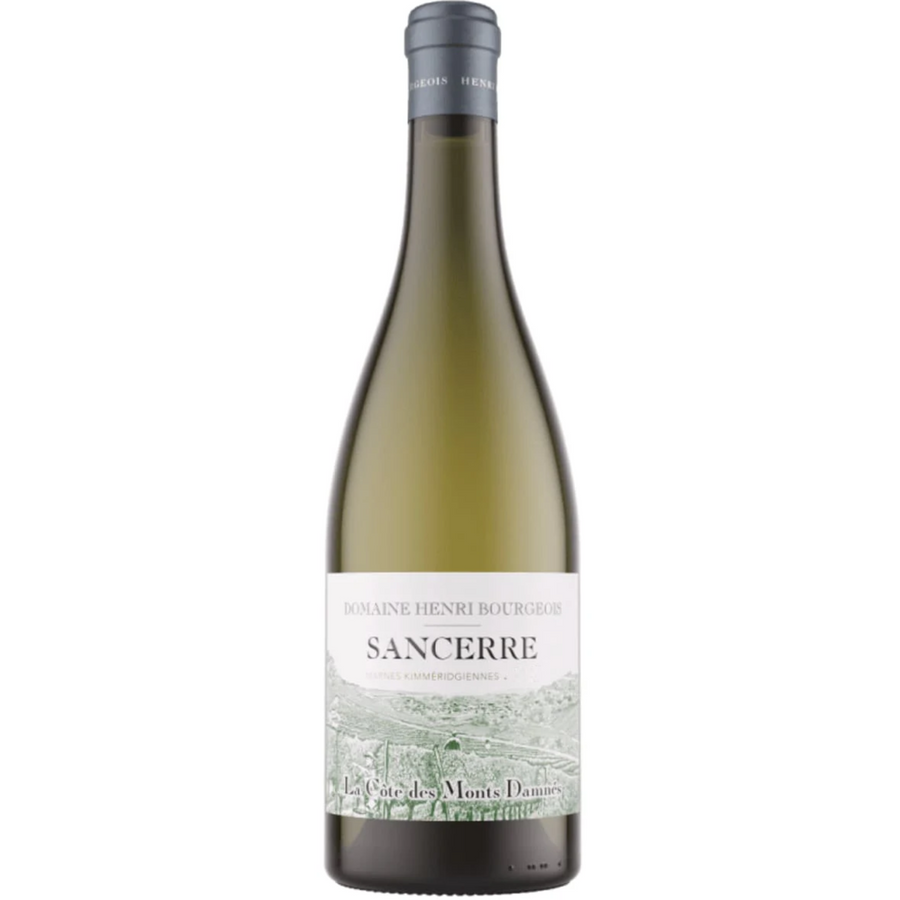 Bottle of Henri Bourgeois Sancerre Cote des Monts Damnes 2024, a Sauvignon Blanc white wine from Loire, France.