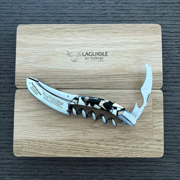 Handcrafted Sommelier Waiter's Corkscrew with Nougatine Handle by Laguiole en Aubrac