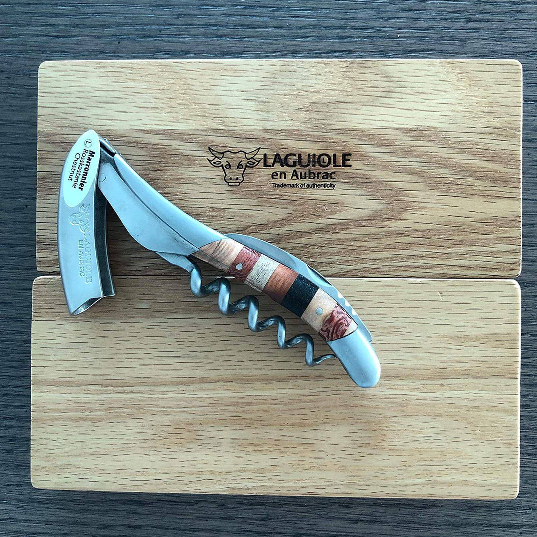 Handcrafted Sommelier Waiter's Corkscrew with Woodstock Handle by Laguiole en Aubrac