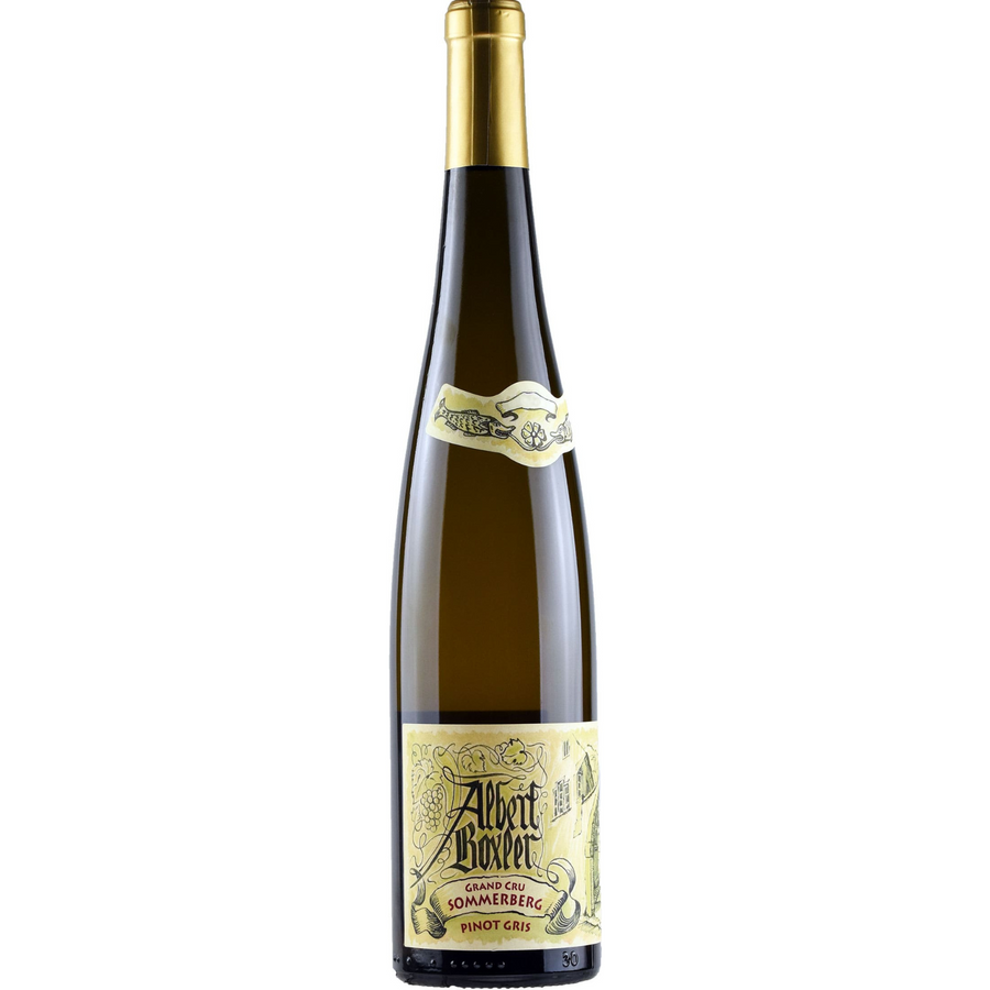 Bottle of Albert Boxler Pinot Gris Sommerberg Vendanges Tardives, Alsace Grand Cru, France.