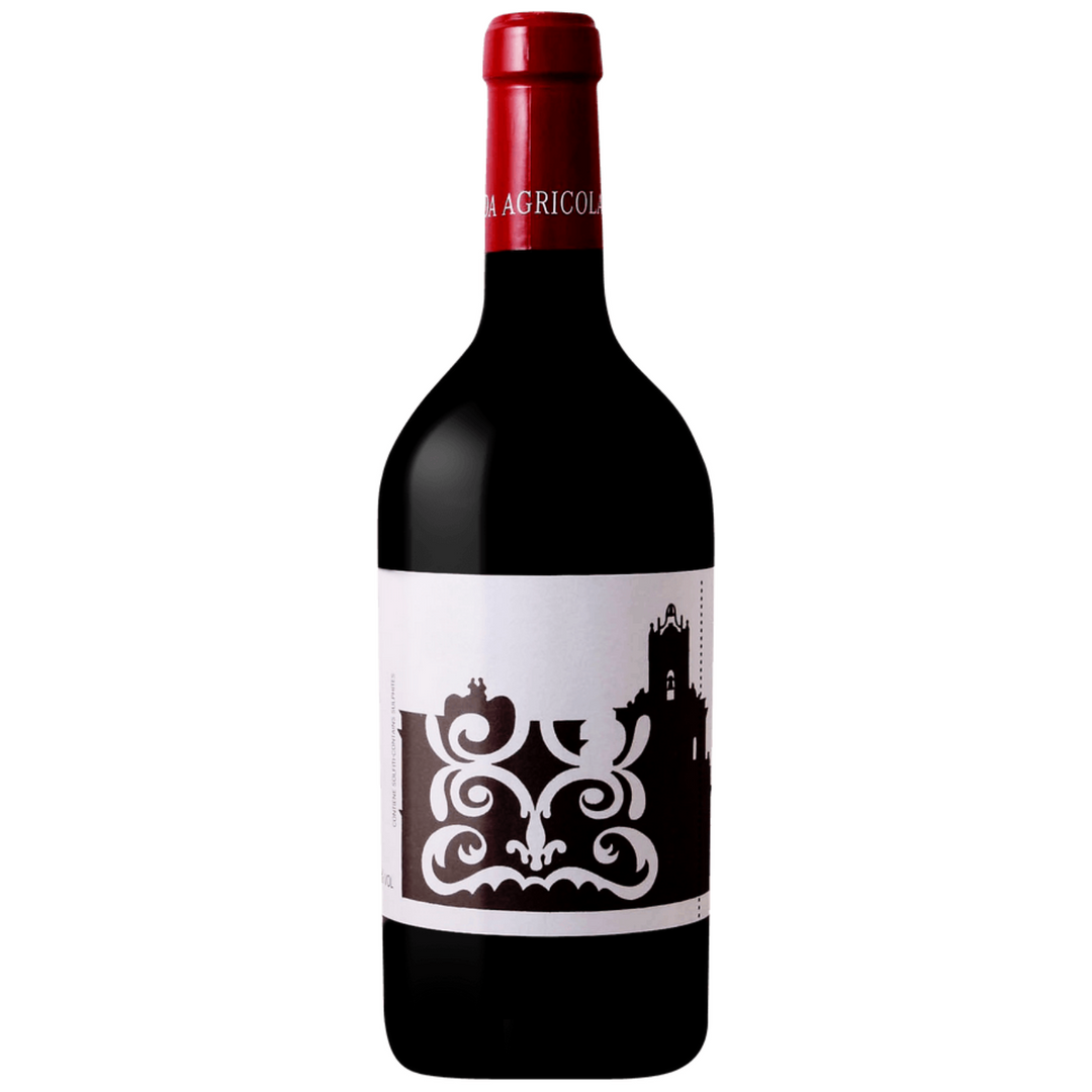 Bottle of Azienda Agricola Cos Nero di Lupo Nero d'Avola 2022, a Nero d'Avola red wine from Sicily, Italy.