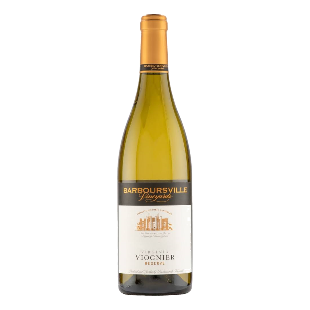Bottle of Barboursville Vineyards Viognier Reserve 2024, a Viognier white wine from Virginia, United States.