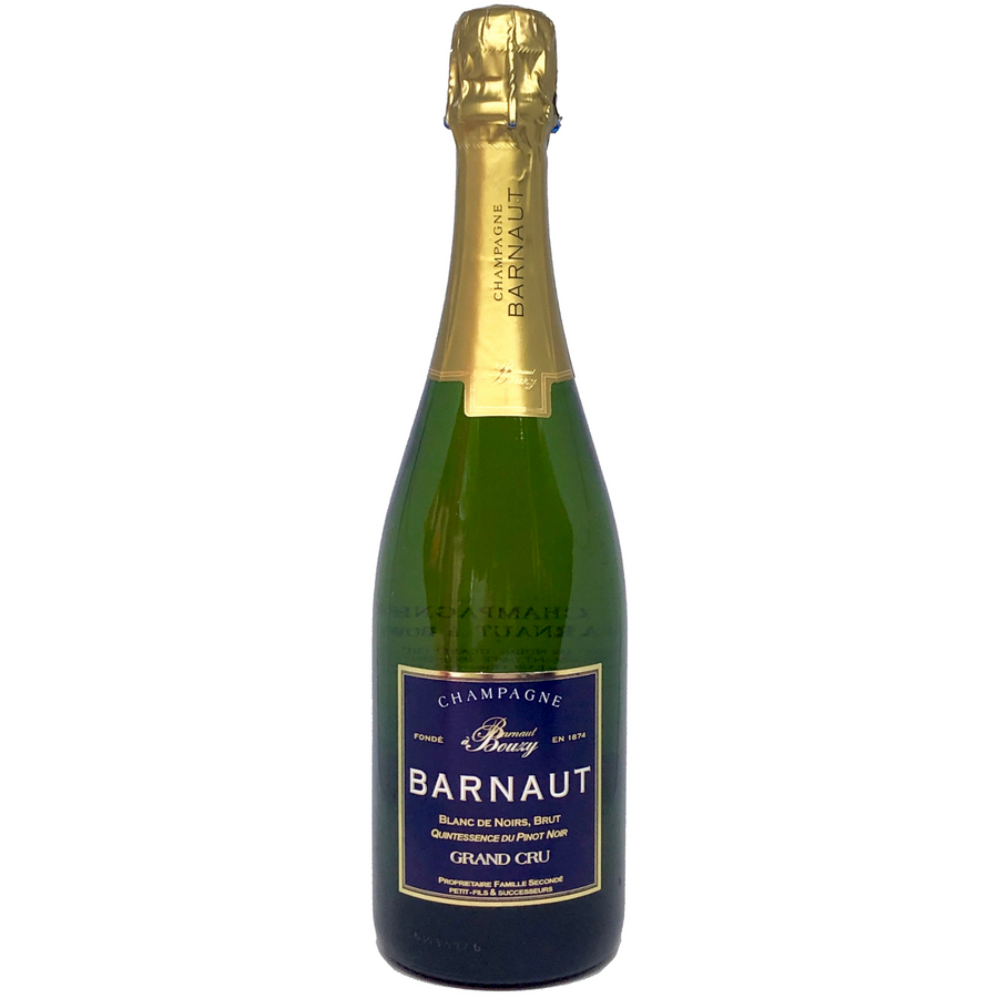 Bottle of Barnaut Blanc de Noirs Grand Cru Brut NV, a Pinot Noir sparkling wine from Champagne, France.