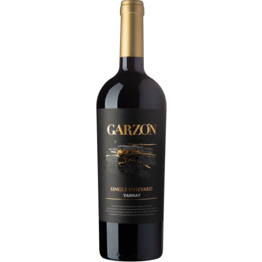 Bottle of Bodega Garzon Single Vineyard Tannat 2022, a Tannat red wine from Maldonado, Uruguay.