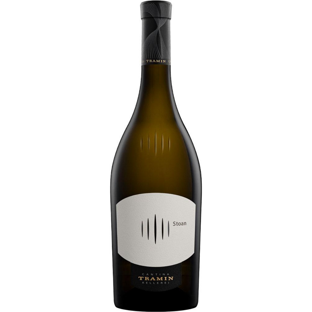 Bottle of Cantina Tramin Stoan Bianco 2023, a white blend wine from Alto Adige, Italy.