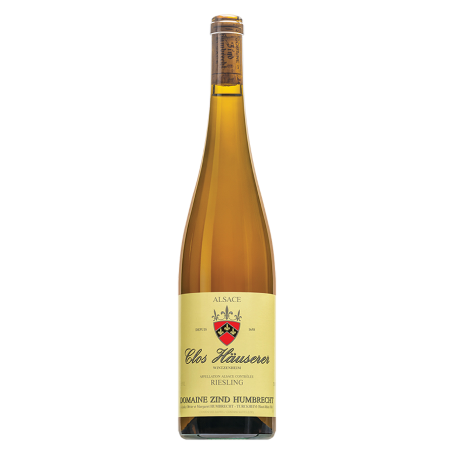 Bottle of Domaine Zind-Humbrecht Riesling Clos Hauserer 2022, a Riesling white wine from Alsace, France.