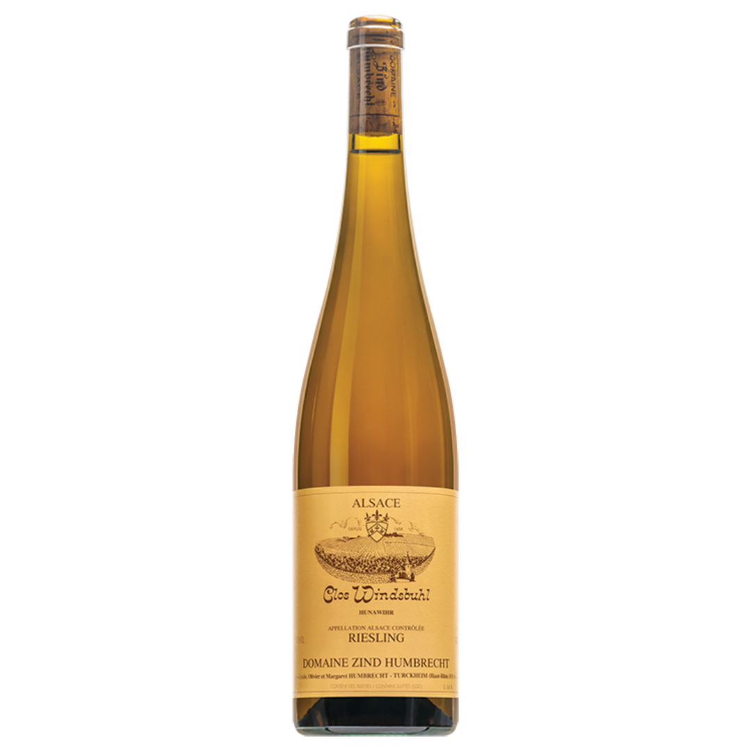 Bottle of Domaine Zind-Humbrecht Riesling Clos Windsbuhl 2021, a Riesling white wine from Alsace, France.