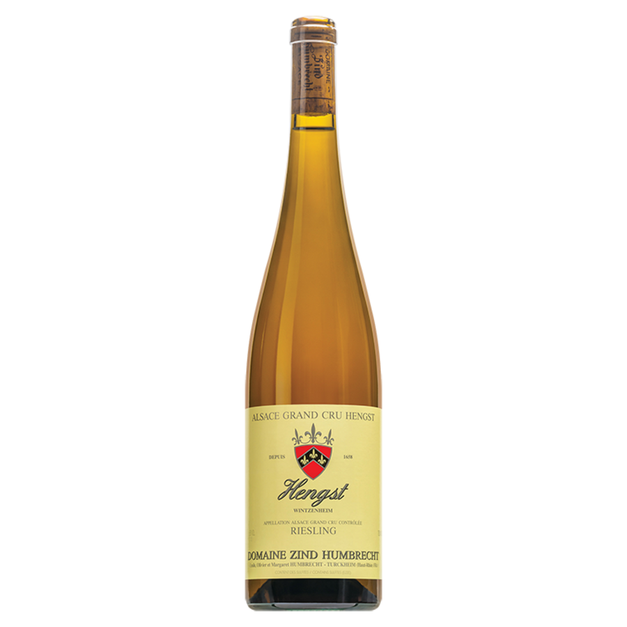 Bottle of Domaine Zind-Humbrecht Riesling Hengst Grand Cru 2023, a Riesling white wine from Alsace, France.