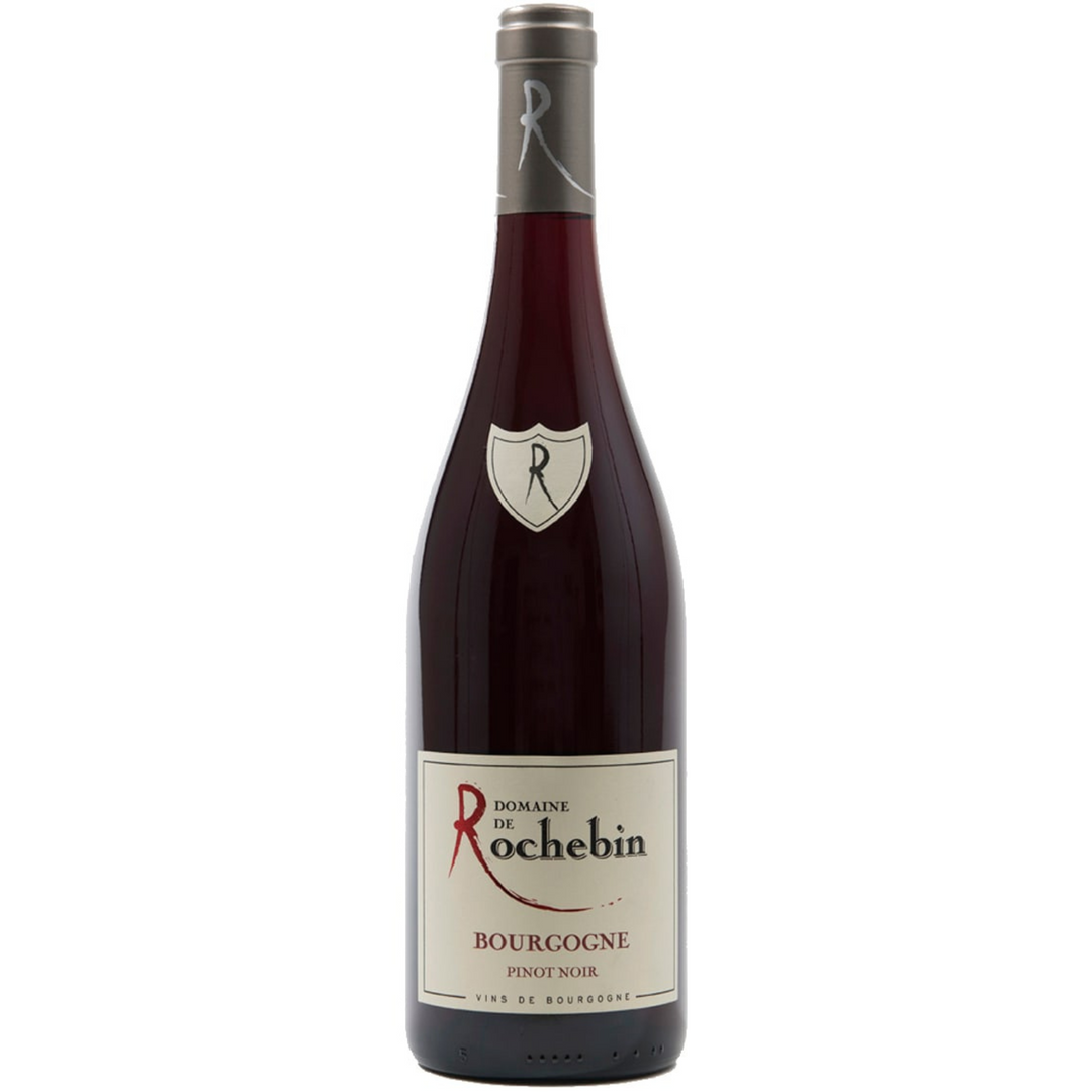 Bottle of Domaine de Rochebin Bourgogne Pinot Noir 2020, a Pinot Noir red wine from Burgundy, France.
