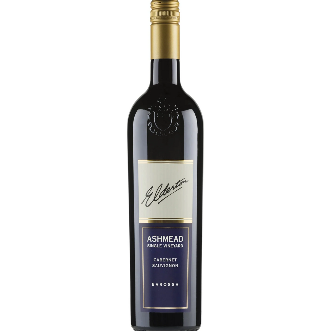 Bottle of Elderton Ashmead Single Vineyard Cabernet Sauvignon 2017, a red wine from Barossa, Australia.