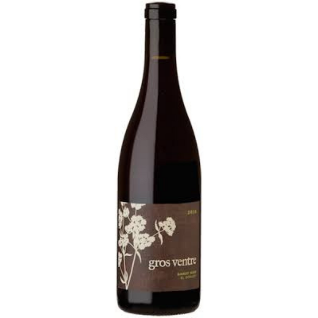 Bottle of Gros Ventre Cellars Pinot Noir 2022, a Pinot Noir red wine from the Sonoma Coast, USA.