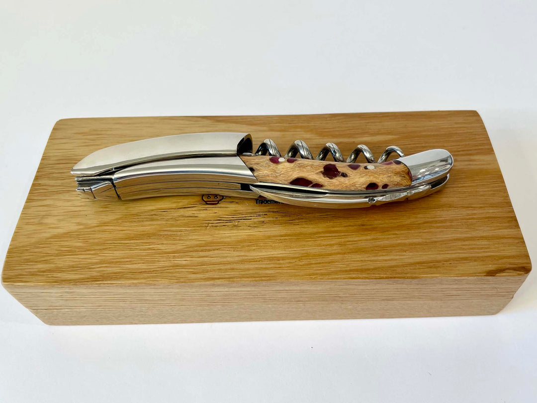 Handcrafted Sommelier Waiter's Corkscrew with Cactus Fuchsia Handle by Laguiole en Aubrac