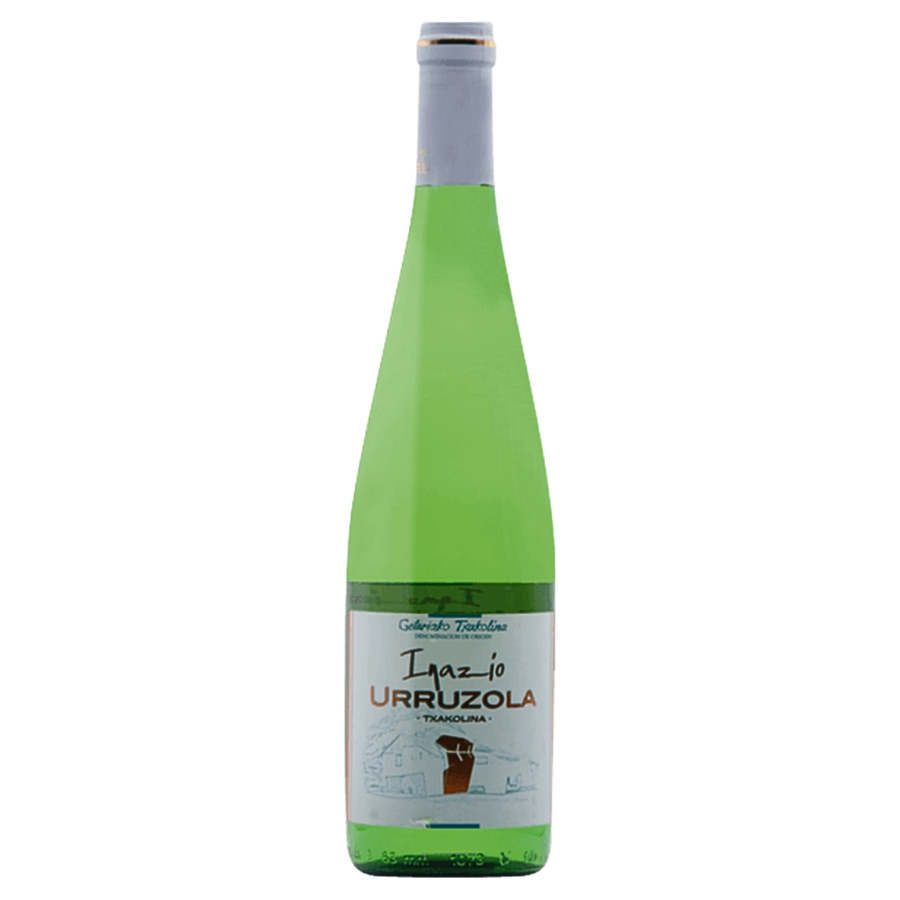 Bottle of Inazio Urruzola Txakolina White 2025, a Hondarrabi Zuri white wine from Getariako Txakolina, Basque Country, Spain.