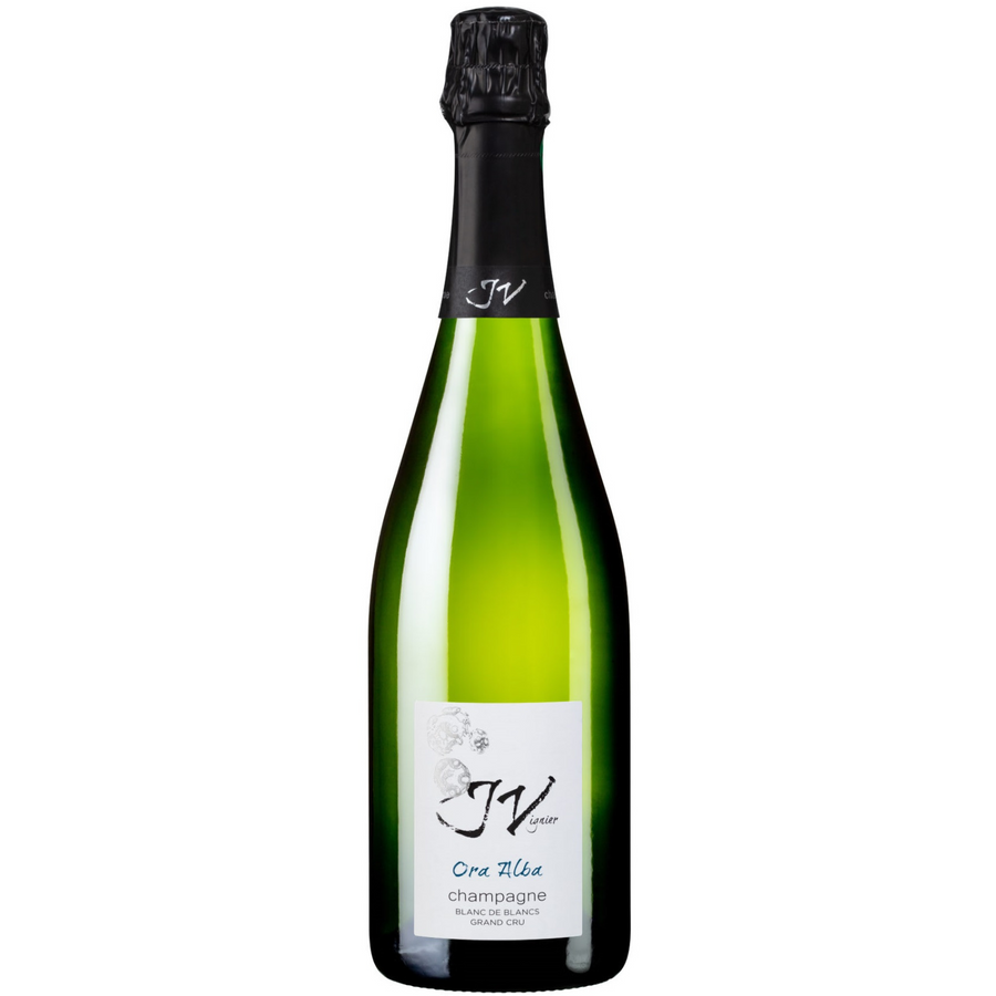 Bottle of J. Vignier Ora Alba Grand Cru Brut Champagne NV, a sparkling Champagne from France.