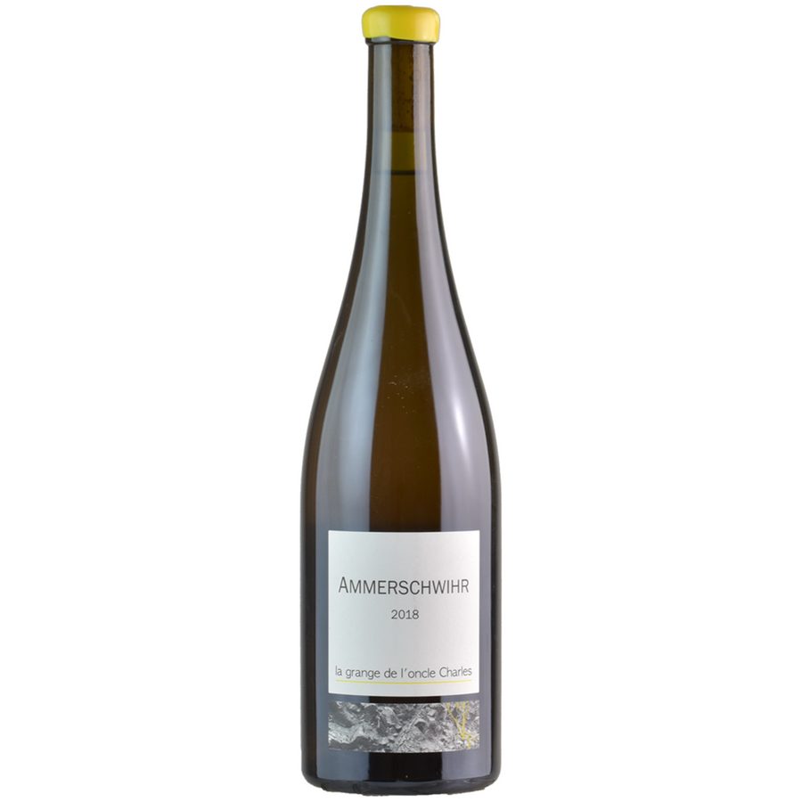 Bottle of La Grange de l'Oncle Charles Ammerschwihr 2018, a white wine from Alsace, France.