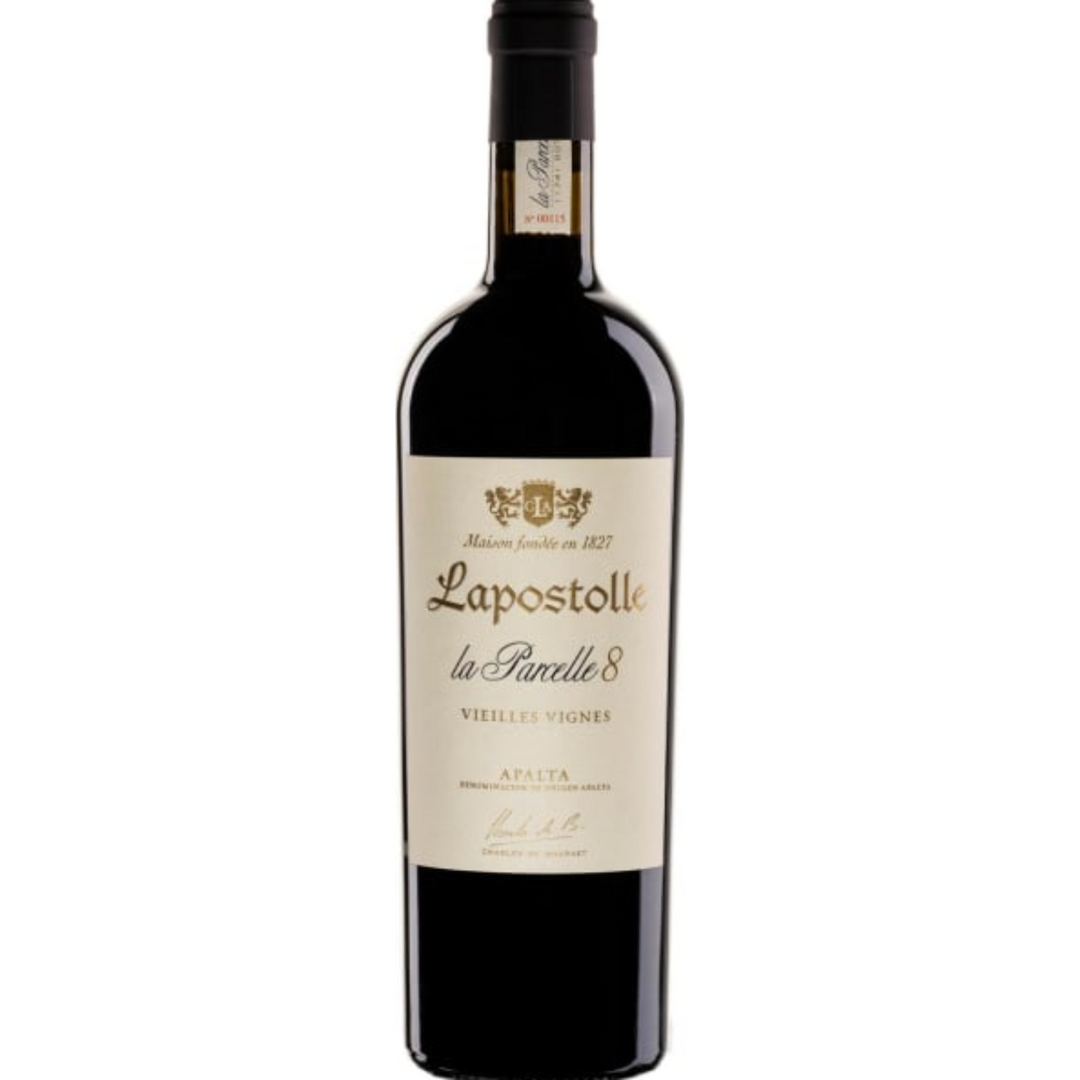 Bottle of Lapostolle La Parcelle 8 Vieilles Vignes 2020, a red wine from Apalta, Chile.