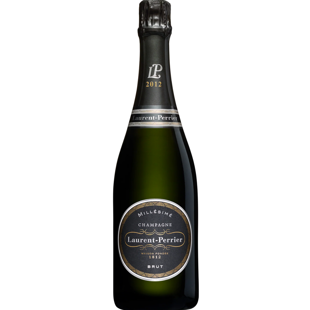 Bottle of Laurent-Perrier Brut Millesime 2015, a sparkling wine from Champagne, France.