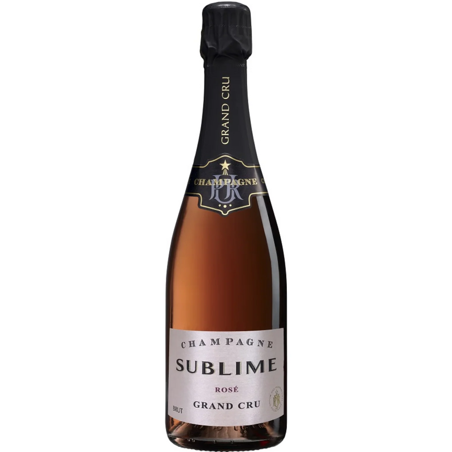Bottle of Le Mesnil Sublime Grand Cru Brut Rose NV, a rosé sparkling wine from Champagne, France.