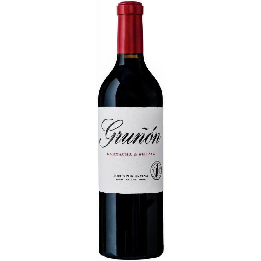 Bottle of Locos por el Vino Grunon 2019, a red wine from Spain.