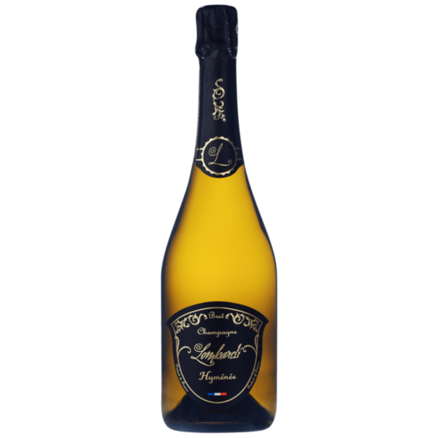 Bottle of Lombardi Grande Cuvee Hymenee Brut Champagne 2012, a sparkling Champagne from France.