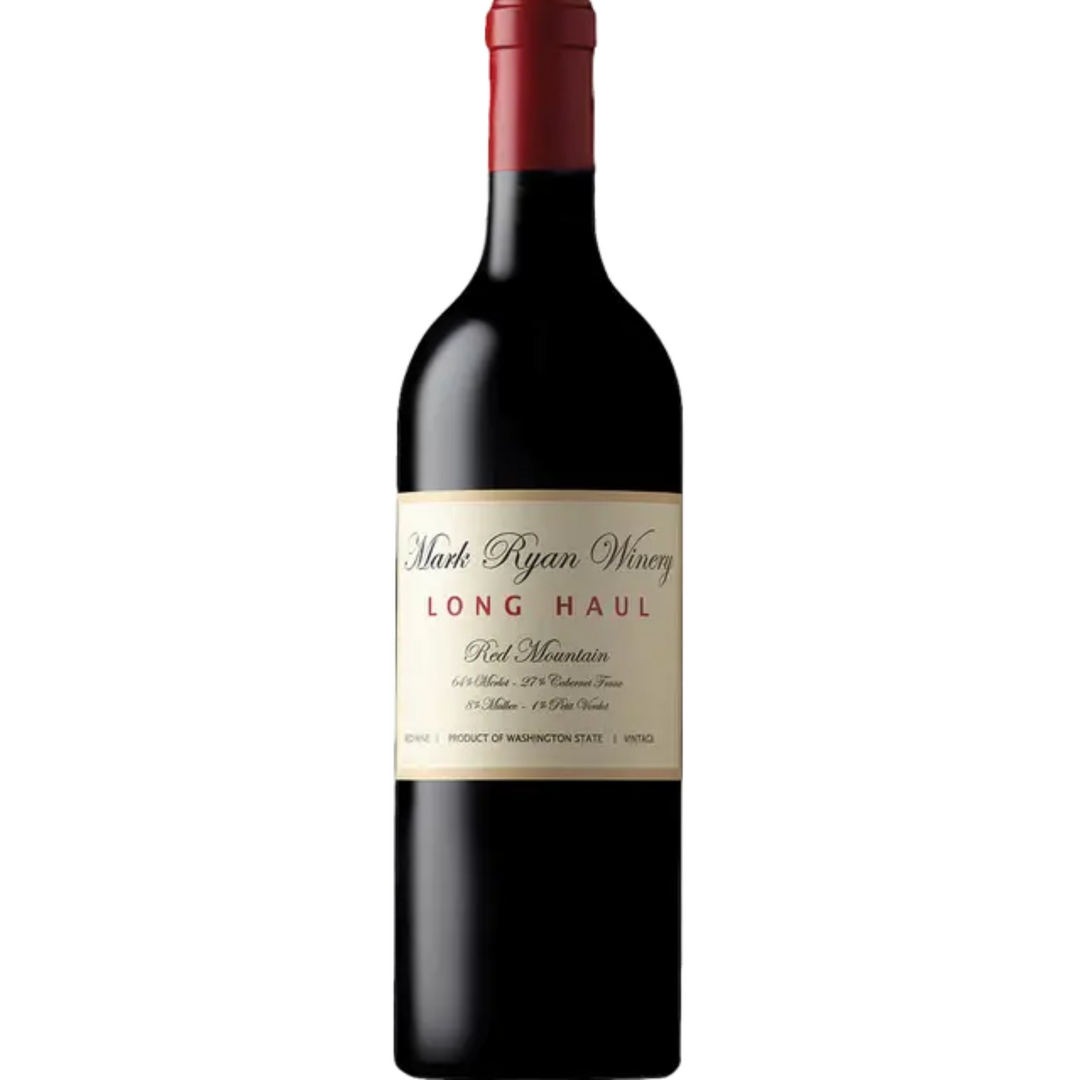 Bottle of Mark Ryan Winery Long Haul Proprietary Red 2021, a red blend wine from Columbia Valley, United States.