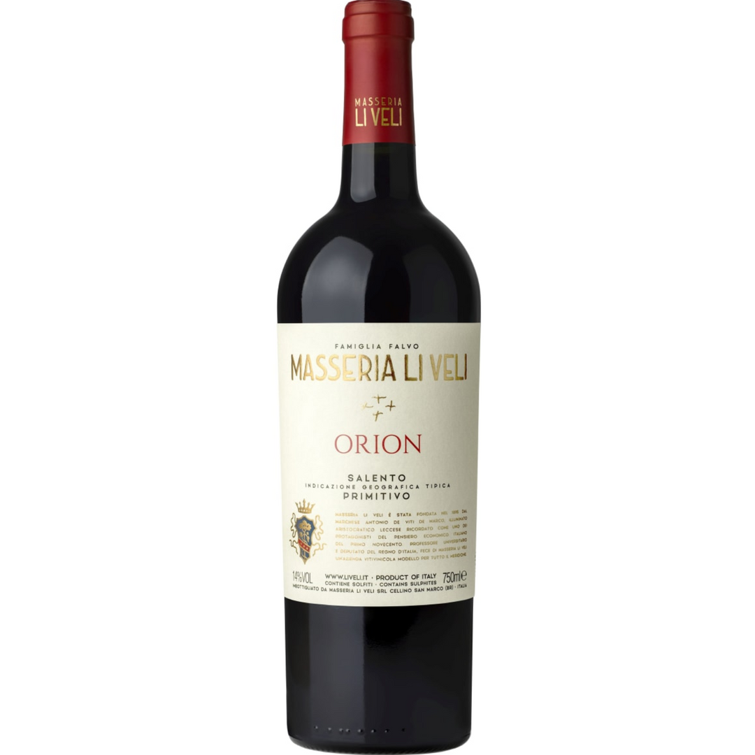 Masseria Li Veli Orion Primitivo Salento IGT, Puglia, Italy 2023 Case (6x750ml)