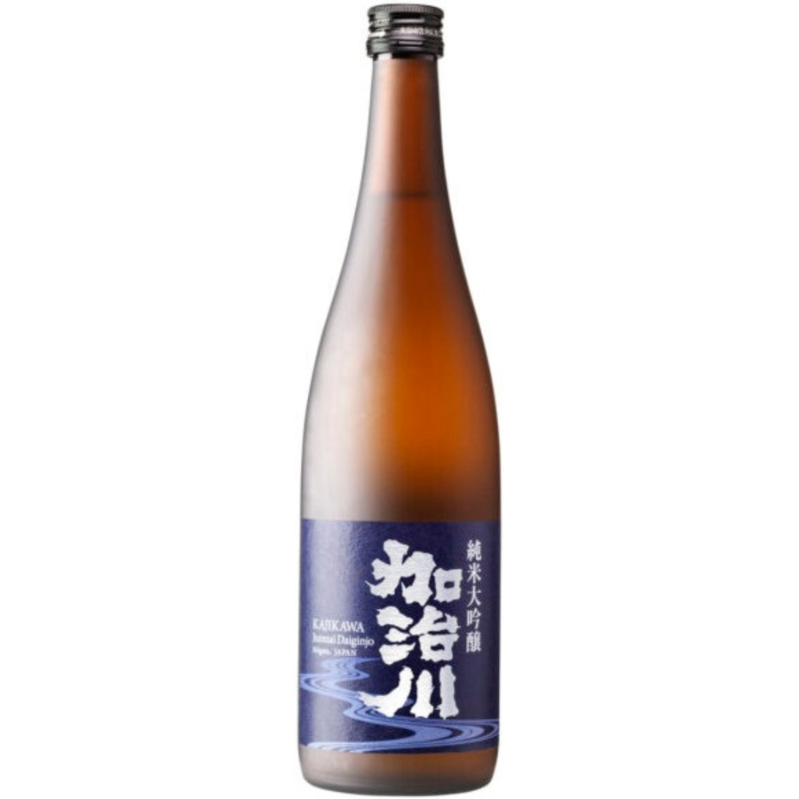 Bottle of Kajikawa Junmai Daiginjo Sake (1.8L), a junmai daiginjo sake from Niigata, Japan.