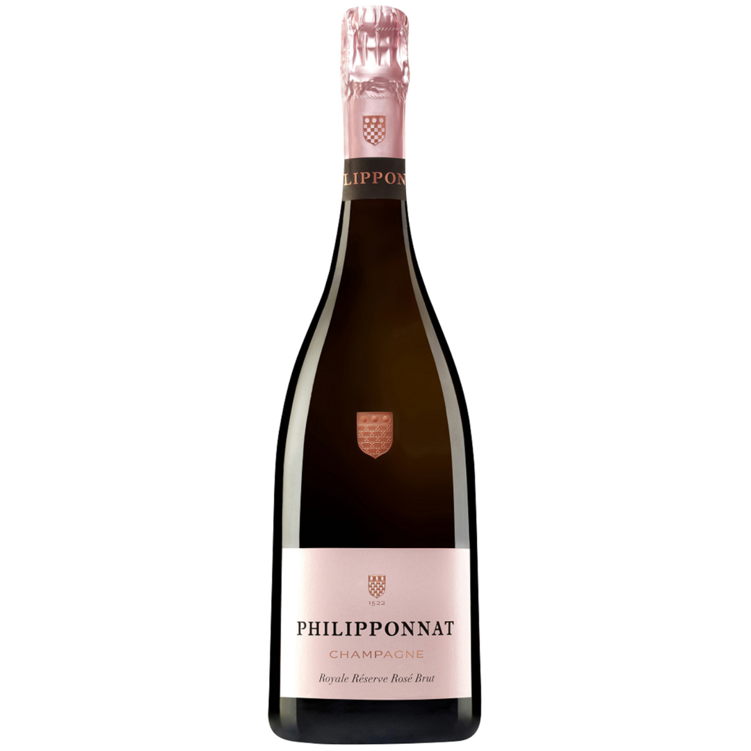 Bottle of Philipponnat Royale Reserve Rose Brut, Champagne, France.