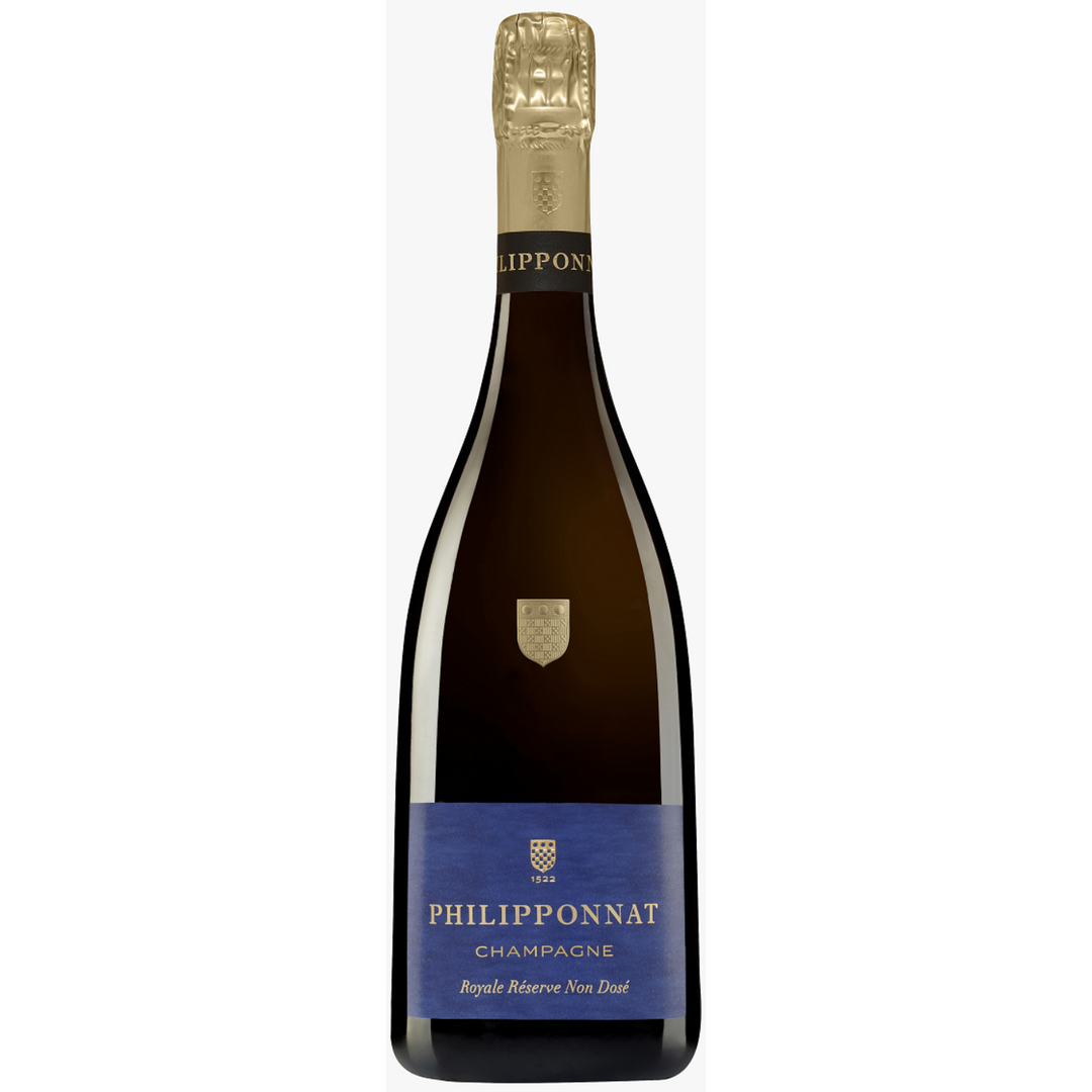 Bottle of Philipponnat Royale Reserve Non Dose, Champagne, France.