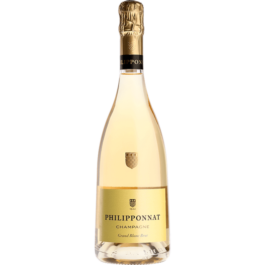 Bottle of Philipponnat Grand Blanc Blanc de Blancs Extra Brut, Champagne, France.