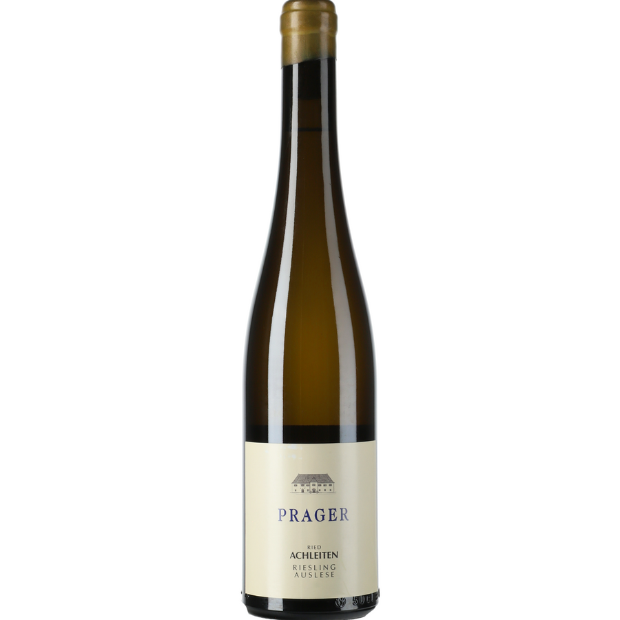 Bottle of Prager Ried Achleiten Riesling Auslese 2021 (500ml), a white wine from Wachau, Austria.