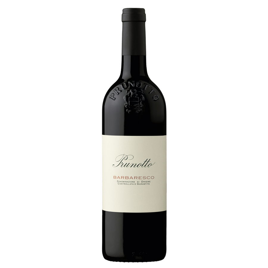 Bottle of Prunotto Barbaresco, Piedmont, Italy.