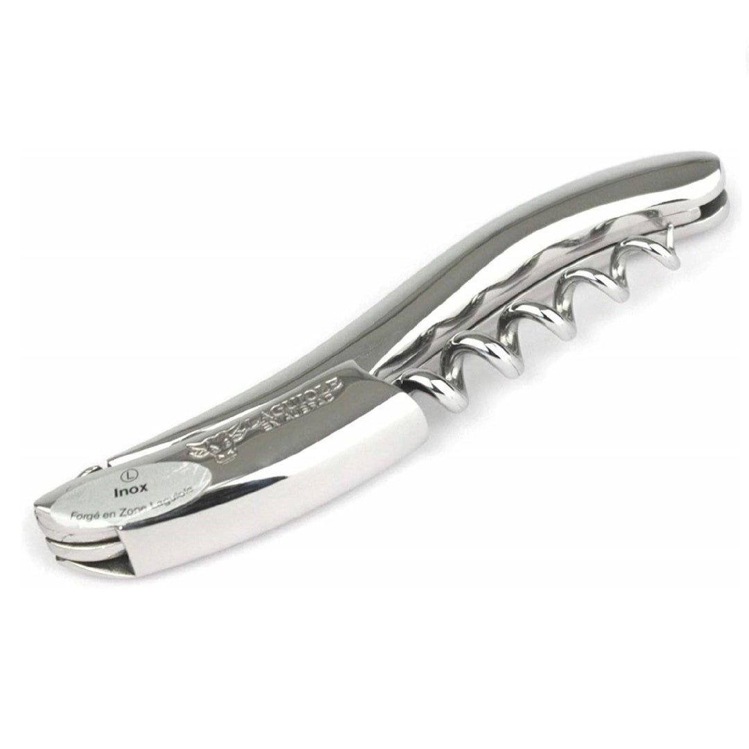 Handcrafted Sommelier Corkscrew Wine Opener with Polished Stainless Steel Handle by Laguiole en Aubrac