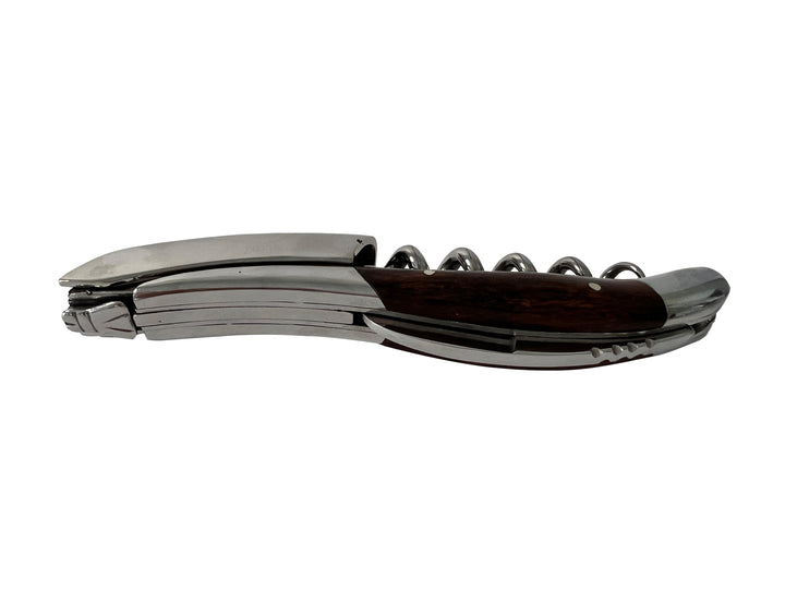 Handcrafted Sommelier Waiter's Corkscrew, Marqueterie Amourette With Inlayed Horse Handle by Laguiole en Aubrac