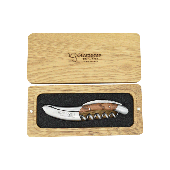 Handcrafted Sommelier Waiter's Corkscrew with Thuja / Cedar Wood Handle by Laguiole en Aubrac