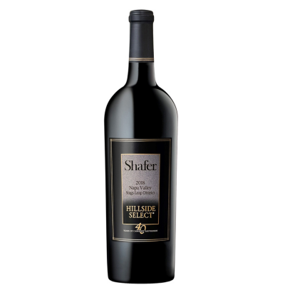 Bottle of Shafer Hillside Select Cabernet Sauvignon, Stags Leap District, Napa Valley.