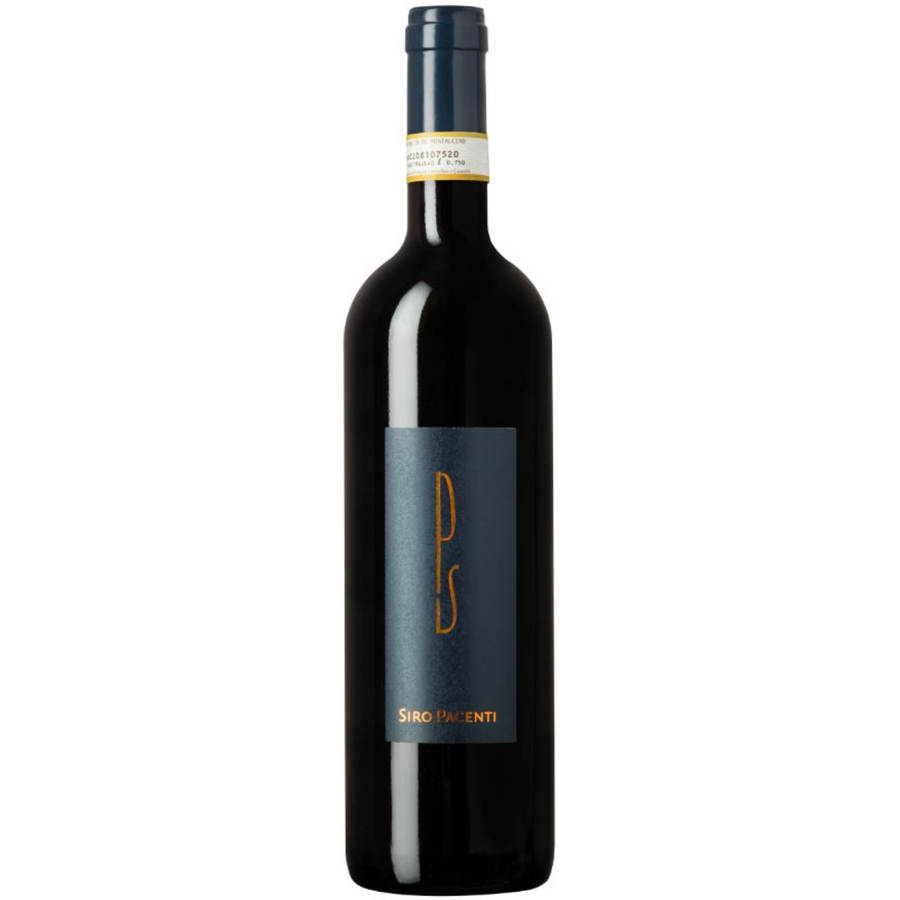 Bottle of Siro Pacenti PS Brunello di Montalcino Riserva 2019 (1.5L), a red wine from Tuscany, Italy.
