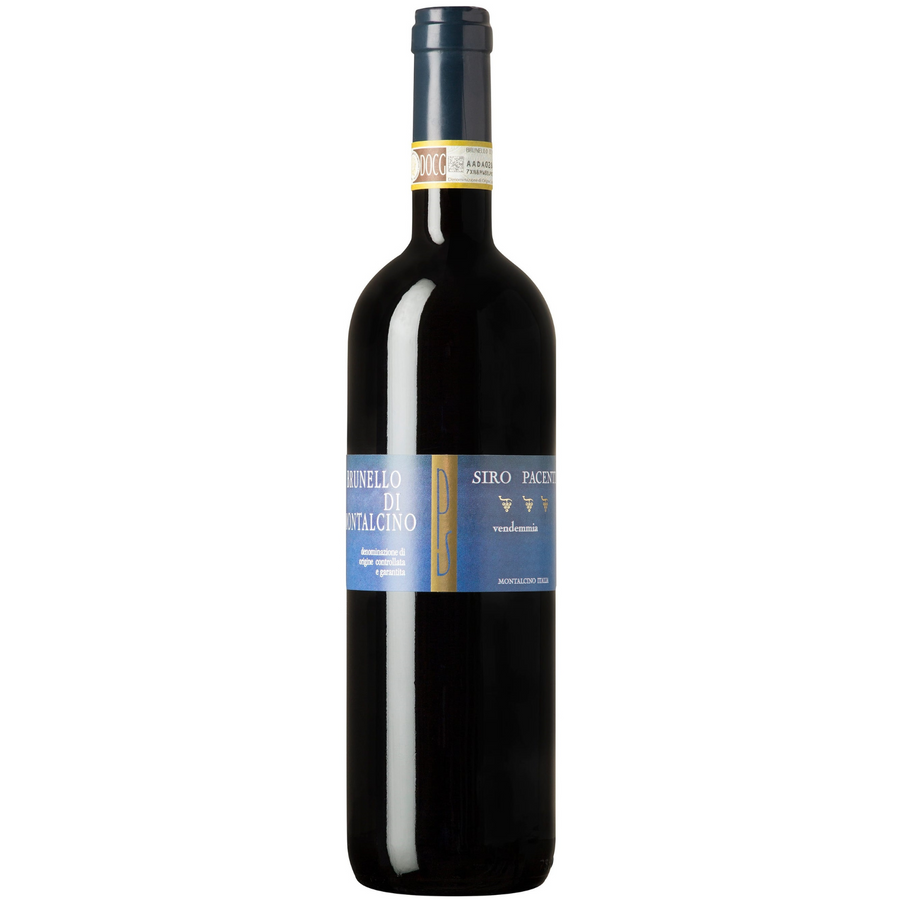 Bottle of Siro Pacenti PS Vecchie Vigne 2020, a red wine from Tuscany, Italy.