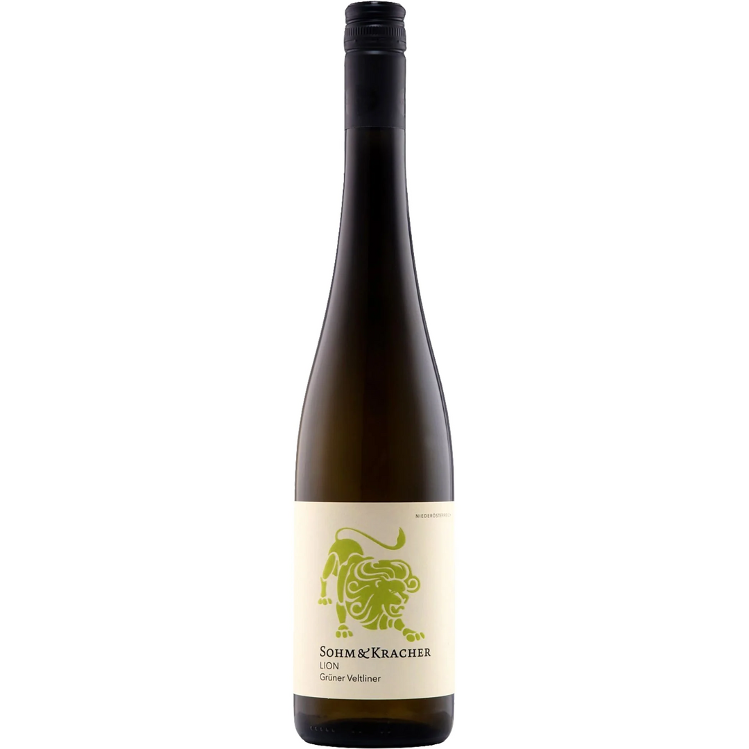 Bottle of Sohm & Kracher Lion Gruner Veltliner 2022, a Gruner Veltliner white wine from Austria.