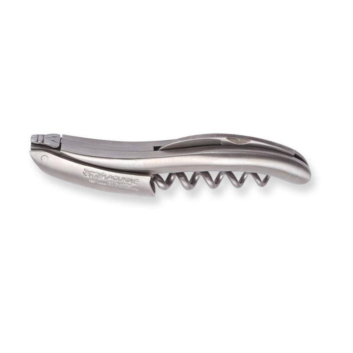 Handcrafted Sommelier Waiter's Corkscrew with Brushed Stainless Steel Handle by Laguiole en Aubrac