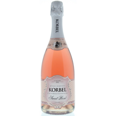 Korbel Cellars California Champagne Sweet Rose, USA NV (Case of 12)